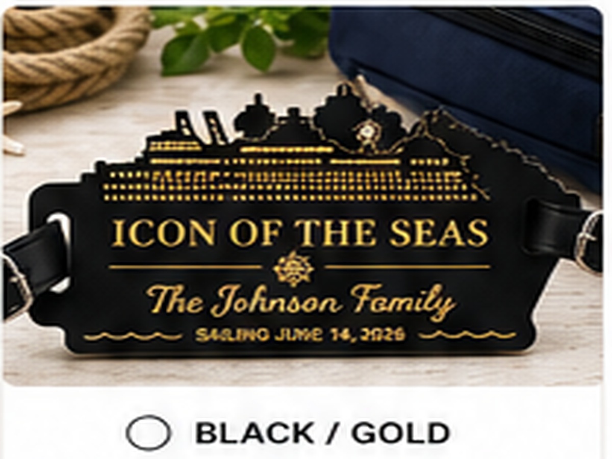 Black / Gold cruise tag
