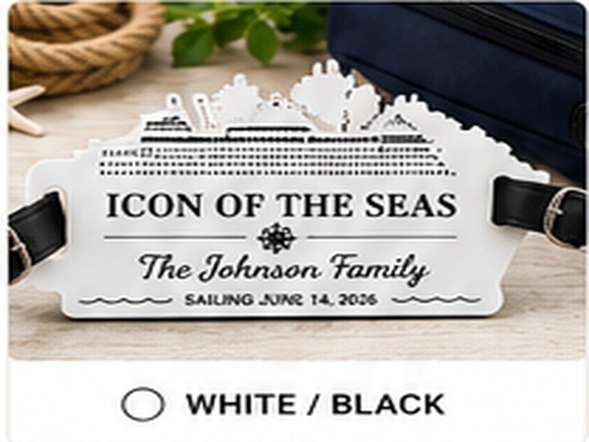 White / Black cruise tag